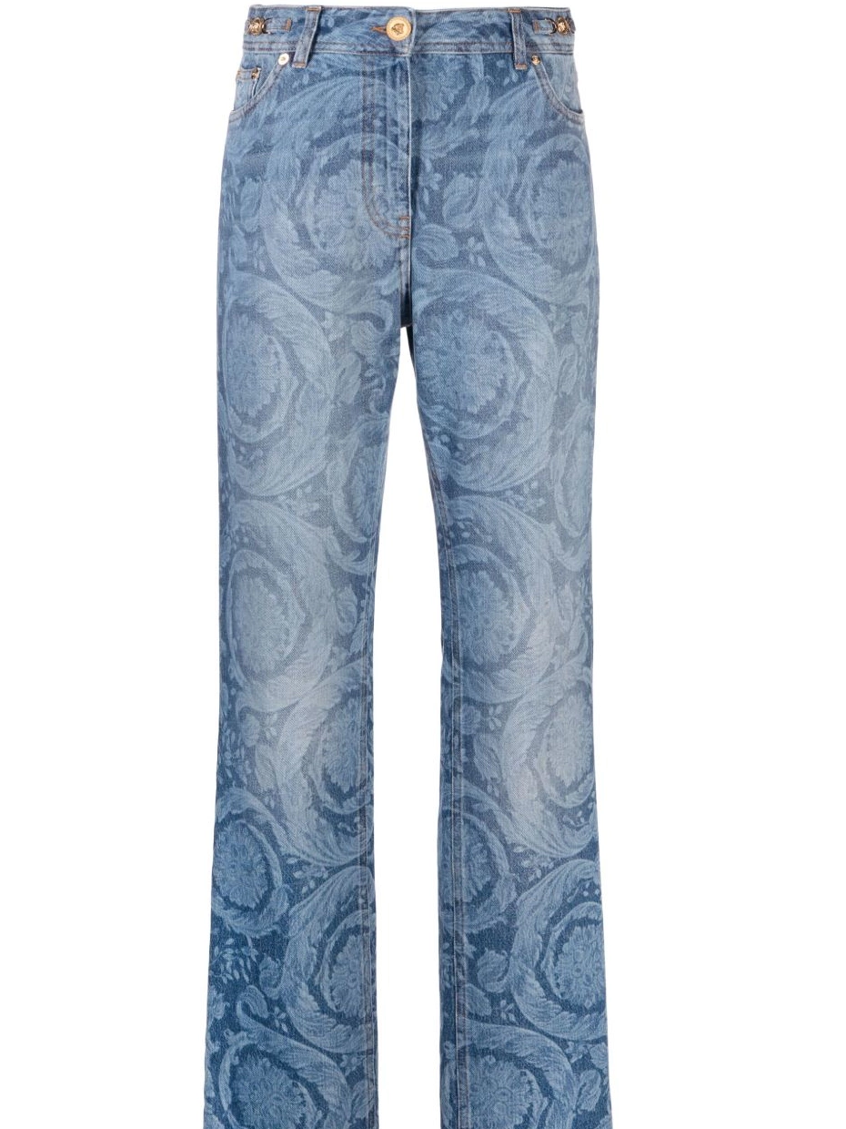 Cheap Women Versace straight-leg Barocco jeans 0521